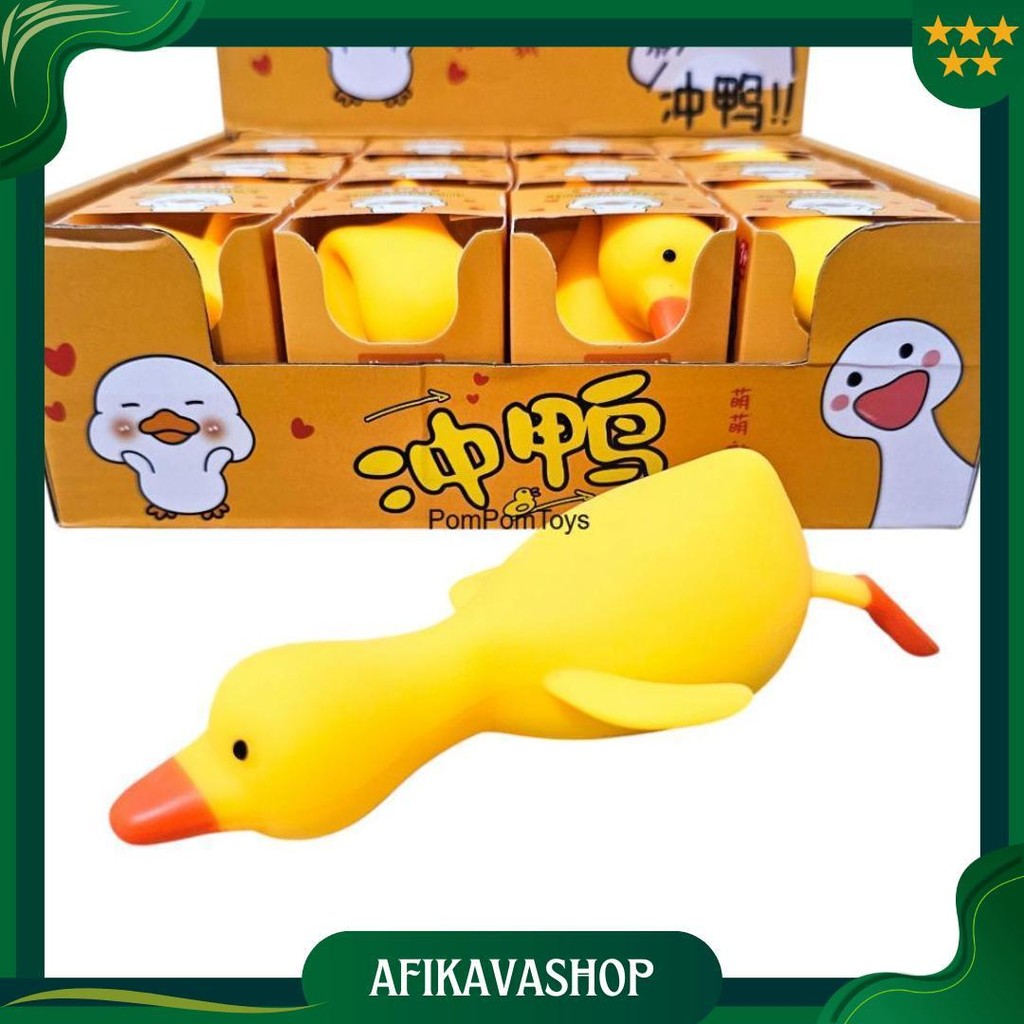 Mainan Squishy Bebek Kuning Lucu Stress Toy Squishy Viral Sekuisi Lucu Ori