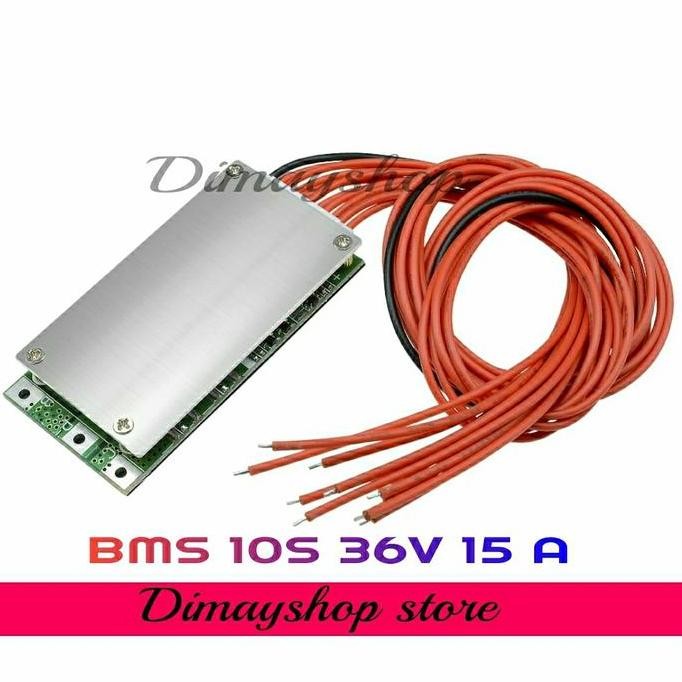 BMS 10S 36V 15A lithium baterai pack