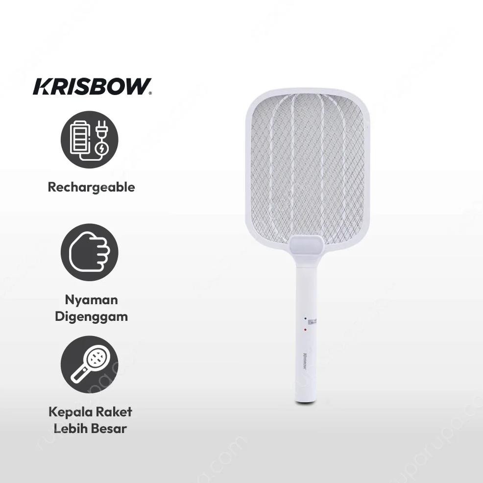 [Bisa Senter dan Batre Charge] Raket Nyamuk Krisbow Murah Bagus Terbaik Listrik Pembasmi Nyamuk