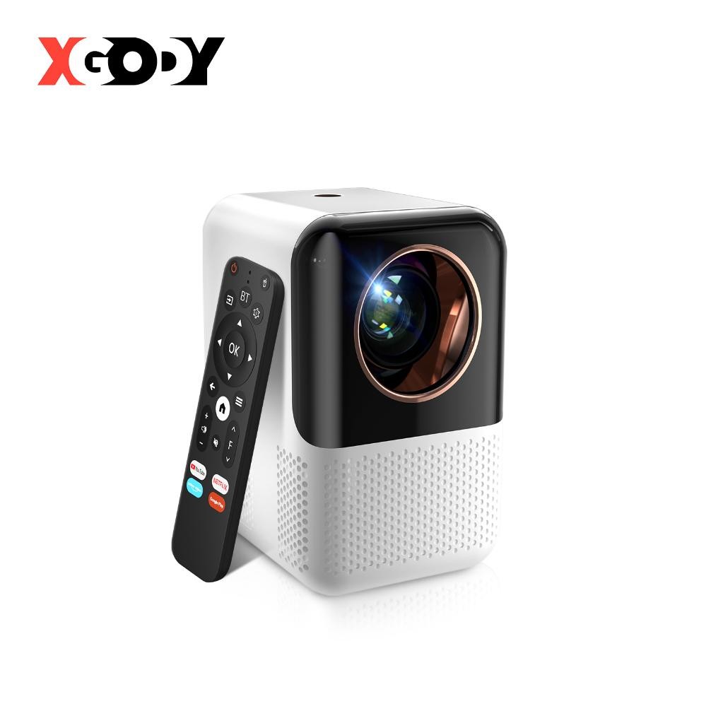 XGODY X10 Proyektor Android10.0 1GB+8GB 4K Full HD Mini Portable Projector WIFI Bluetooth