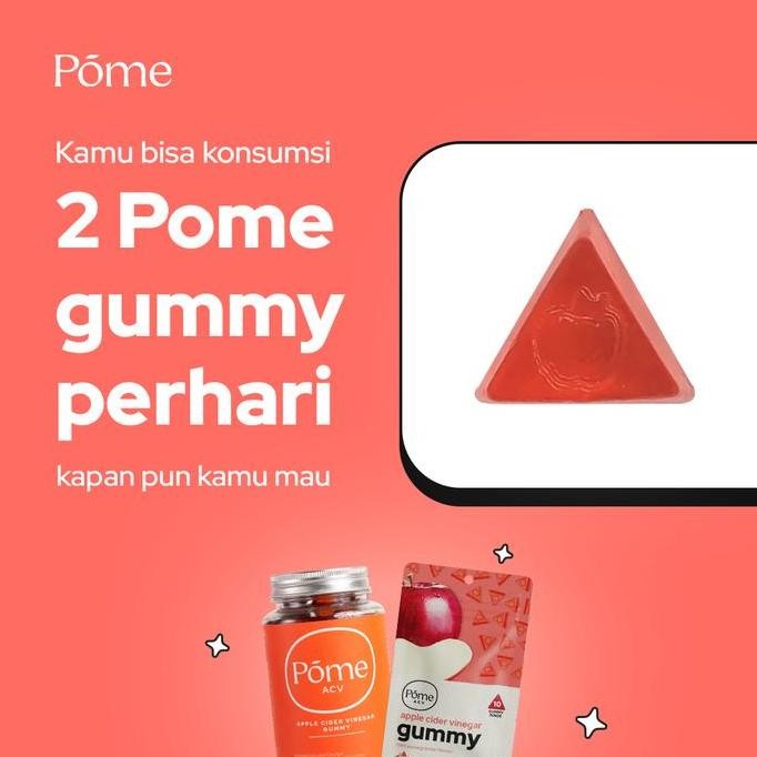 

Murah Pome Acv Gummy Cuka Apel 2500Mg - Botol Isi 60 Dengan Rasa Manis Dan Pomegranate - Candy Mint
