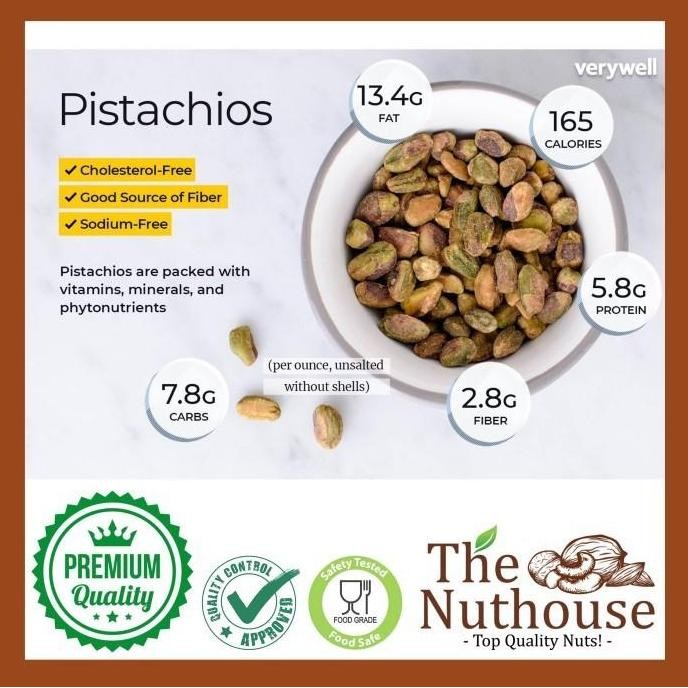 

Sale Pistachio Roasted Whole Kernels Us No Shell / Kacang Pistachio Panggang Matang Tanpa Cangkang [Premium] 1Kg / 500Gr / 250Gr / 100Gr