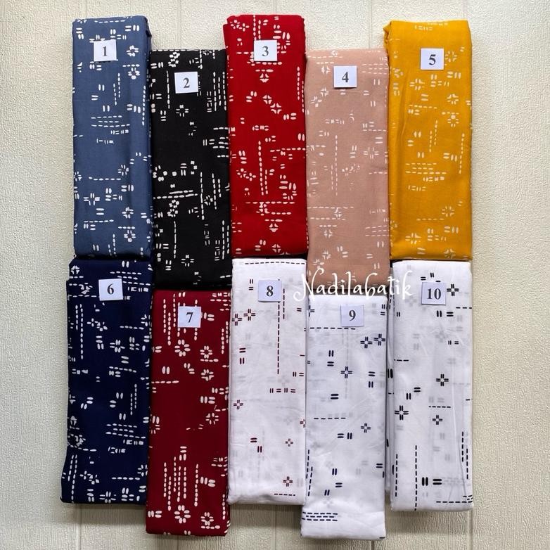 YZ Kain batik cap garutan | Motip Sashiko Garis | bybatiknadila