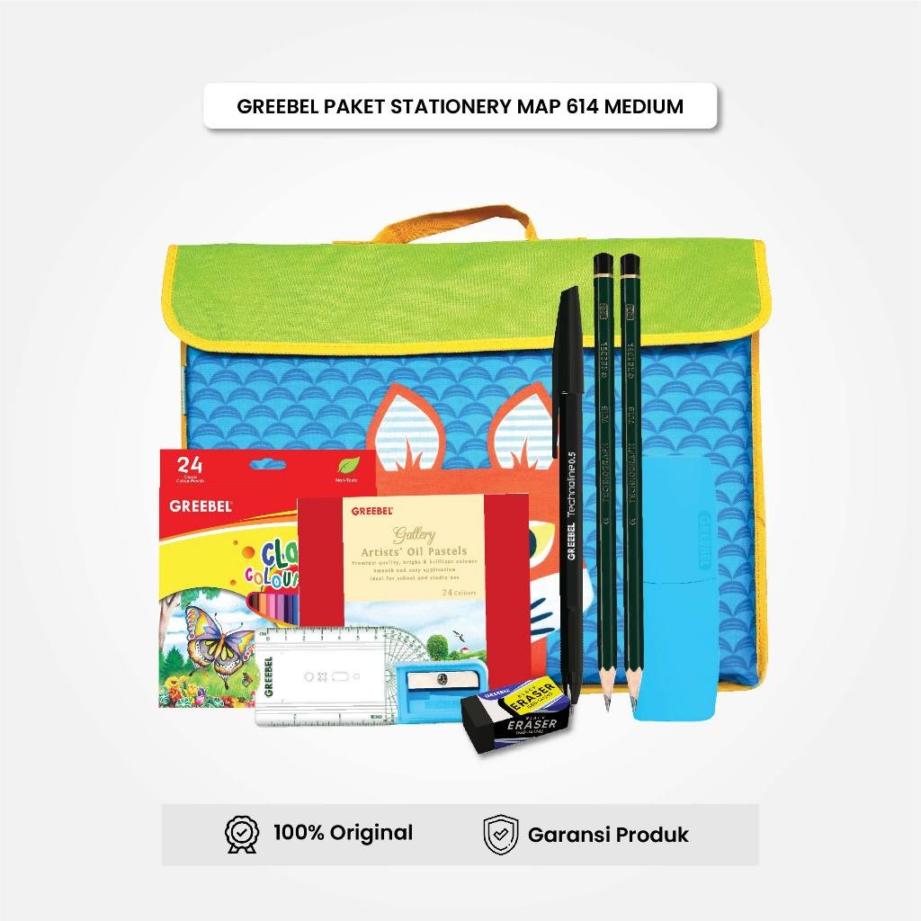 

Paket Alat Tulis Mewarnai / Stationery Set Map 614 M - Tas Alat Tulis Lengkap Krayon Pensil Warna Pulpen Pensil Kotak Pensil GREEBEL