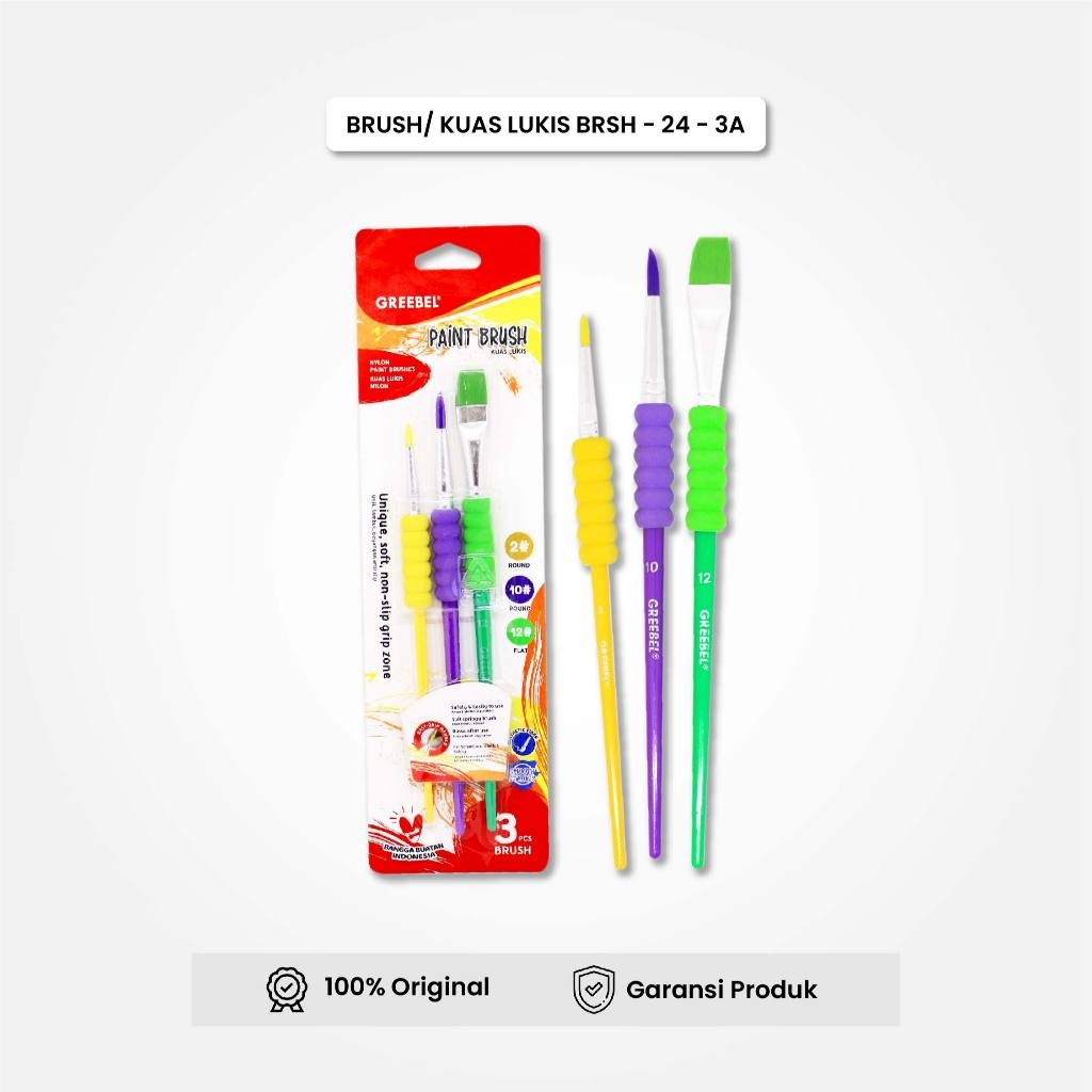 

Kuas Lukis / Brush Paint Set Brsh-24-3A / Kuas Melukis GREEBEL / Vemilo