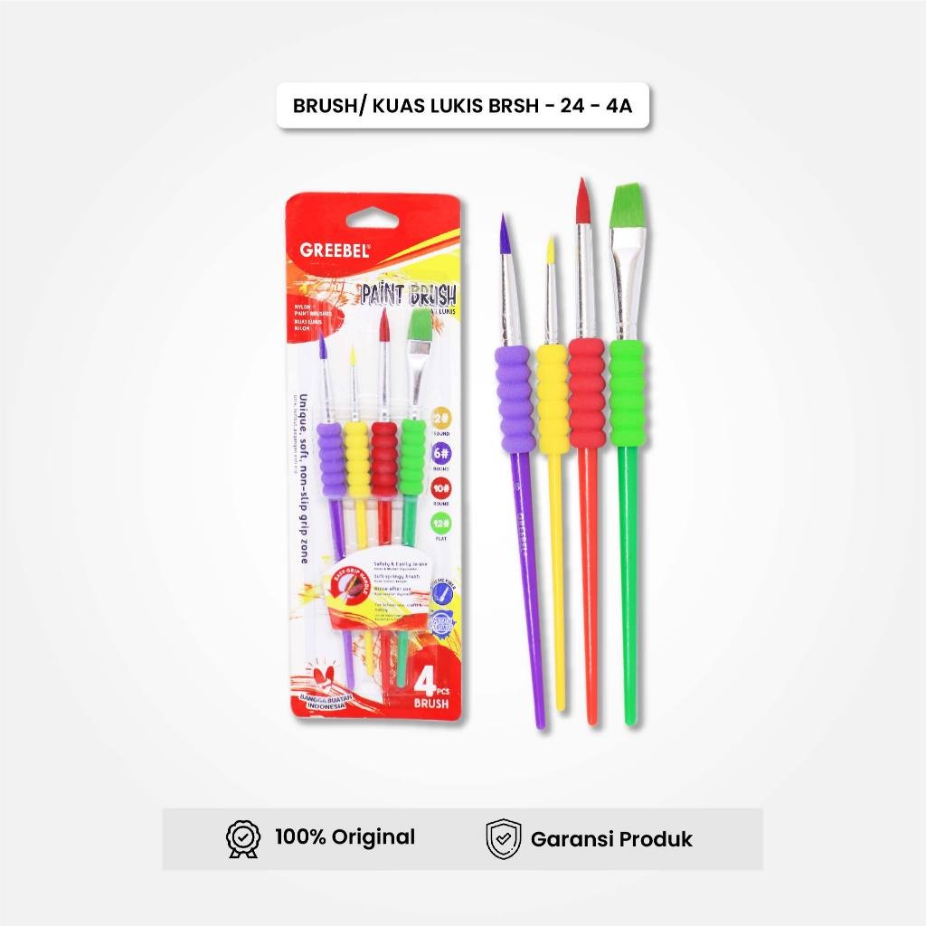 

Kuas Lukis / Brush Paint Set Brsh-24-4A / Kuas Melukis GREEBEL