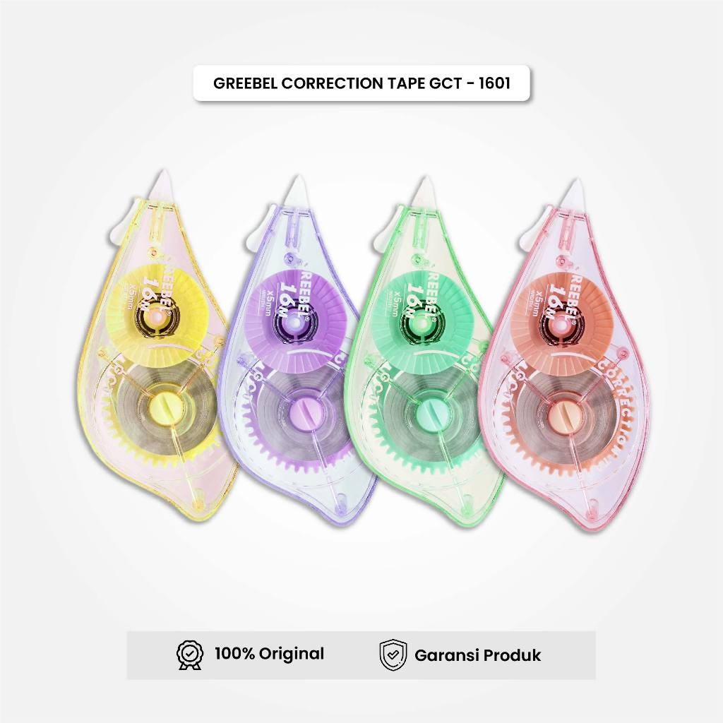 

Correction Tape Tip Ex Kertas GCT - 1601 / Correction Tape GREEBEL