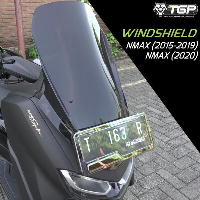 Visor Windshield Nmax Tgp Kaca Tebal Dijamin Presisi Plus Baut Original