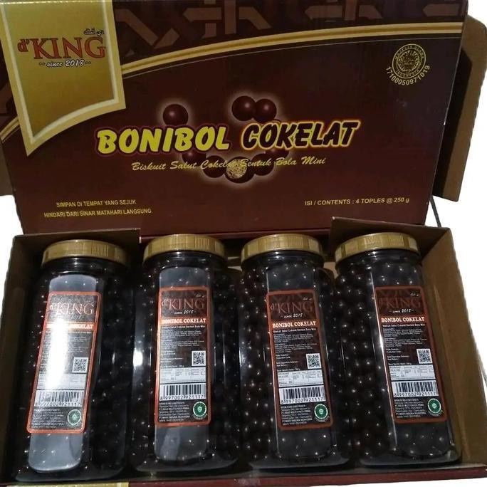 

Sale Bonibol Coklat / Megaball Coklat D'King 1 Dus Isi 4 Toples Food Chocolate Snack