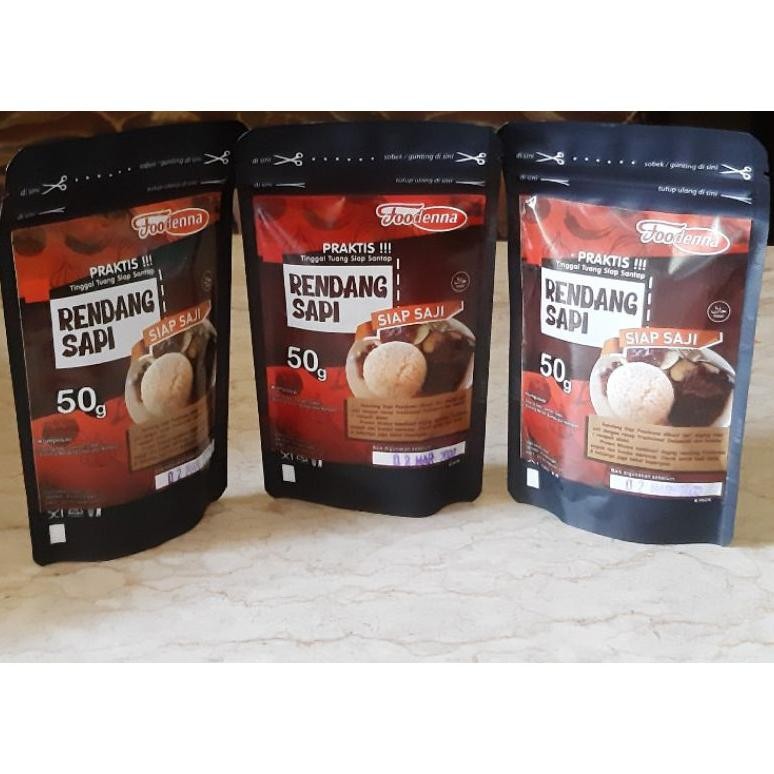 

PAKET HEMAT Rendang sapi foodenna dapat 3 pcs @50 gr
