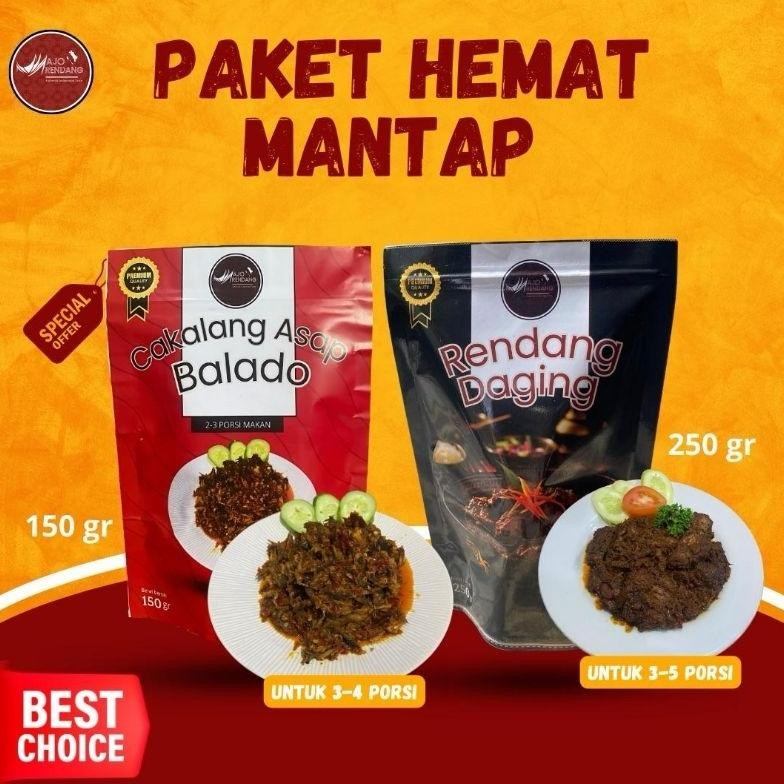 

RENDANG SAPI 250gr + CAKALANG BALADO 150gr
