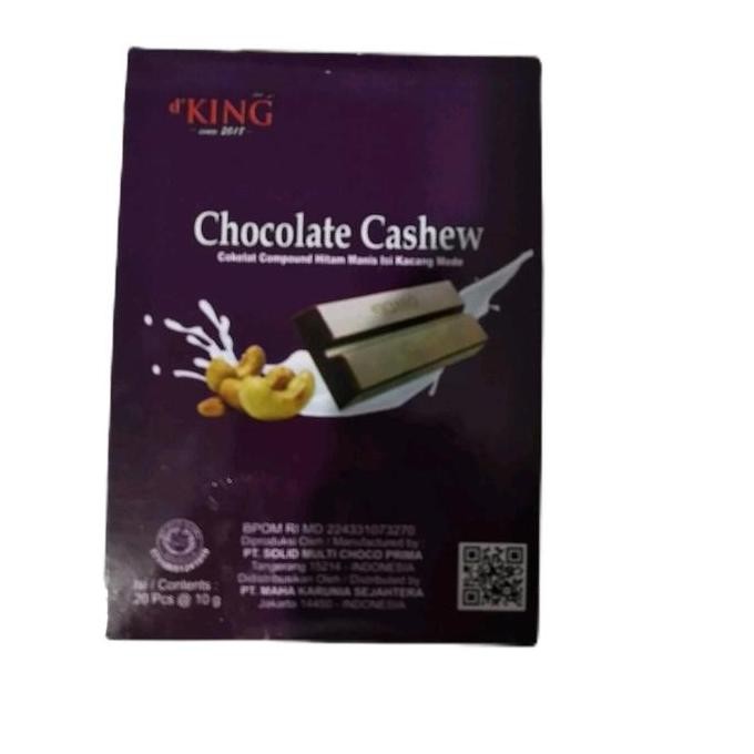 

Grosir Coklat Cashew D'King 1 Dus Isi 4 Pak Camilan Cemilan