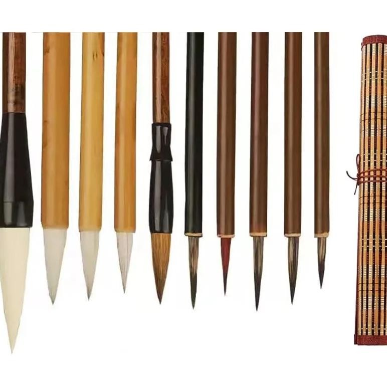 

10Pcs Professional Chinese Calligraphy Brushes Set With Storage Bag Traditional Chinese Painting