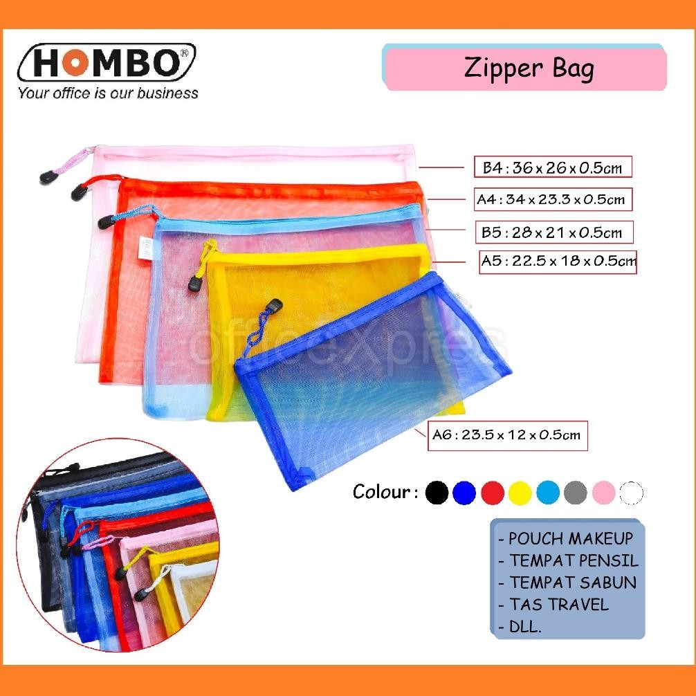 

Fx-2 Zipper Bag / Tempat Pensil / Zipper Map / Tas Kosmetik / Kotak Pensil / Tas Jaring Resleting / Pouch Makeup