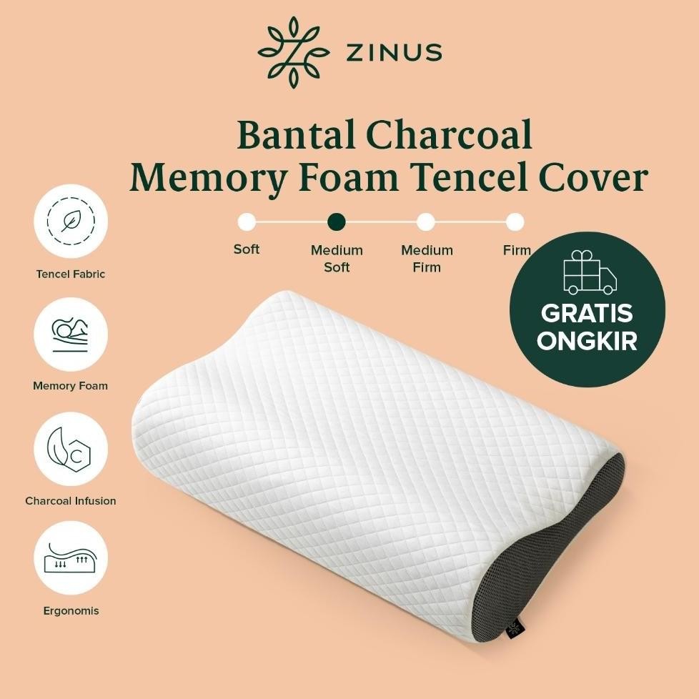 Bantal Memory Foam Zinus Charcoal