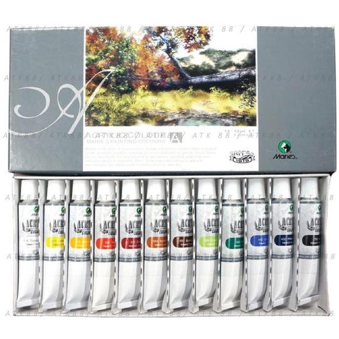 

Termurah Cat Acrylic Maries 12 Warna Tipe 812 12ml