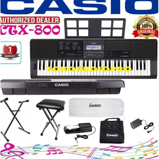 Alat Musik Casio Ctx800 Ctx-800 Paket Keyboard