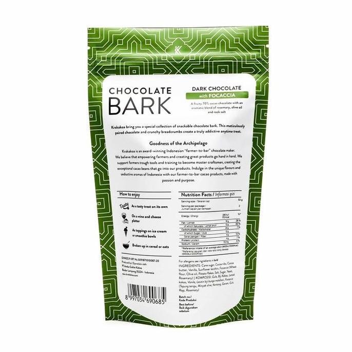 

Murah Krakakoa Beau Dark Chocolate Bark With Focaccia 100G | Snack Cokelat
