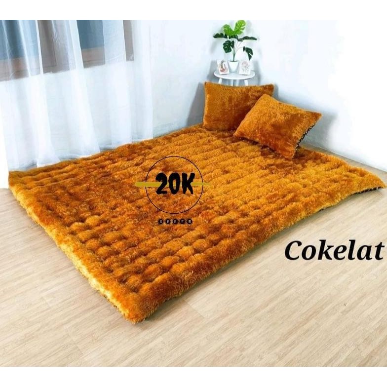 FLASH SALE Kasur Gender Bulu Rasfur 140 x 180 x 10 Kasur Lantai Kasur Lantai Bulu Tebal Empuk Murah 