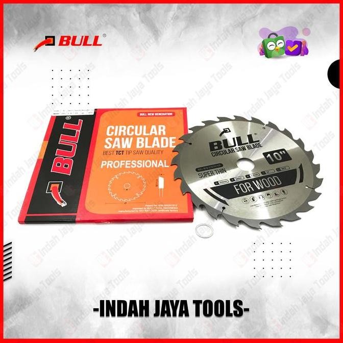 TERMURAH BULL SUPER THIN CIRCULAR SAW BLADE 10 INCH 24T MATA POTONG KAYU 24 T