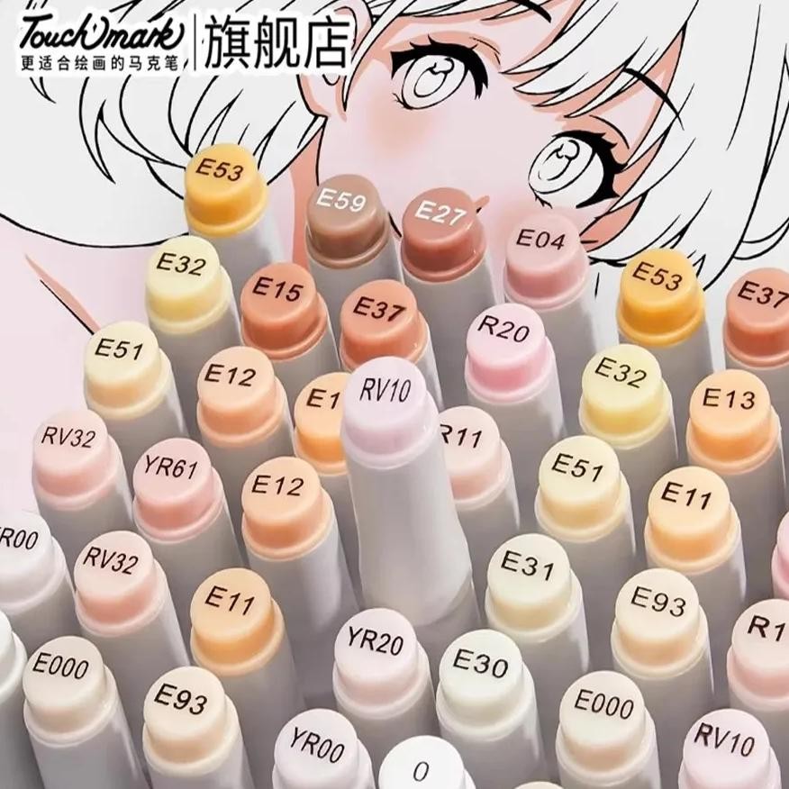 

Skin Colors Markers Set, Double Head Brush And Wide Pen, Suitable For Professional Artists Painting Sketch Illustration Portrait