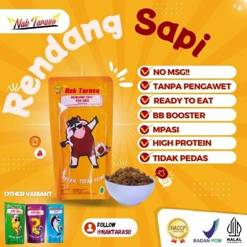 

RENDANG DAGING SAPI LELE TUNA BELUT TELUR UNTUK ANAK NAKTARASO