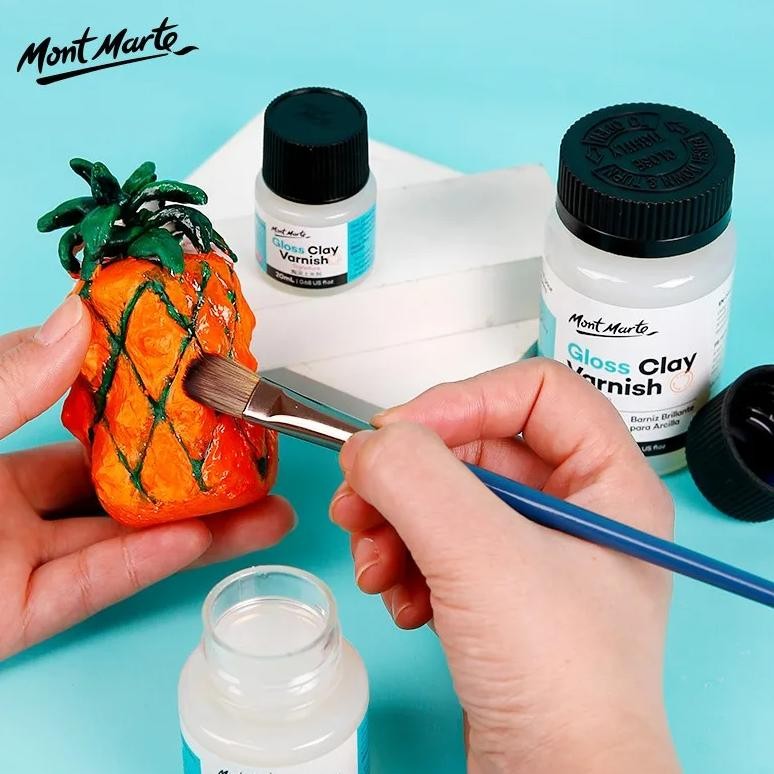 

20Ml/60Ml Mont Marte Glossy Clay Varnish Gloss Signature Clay Sculpture Sealant, For Polymer Or Air Hardening Clay