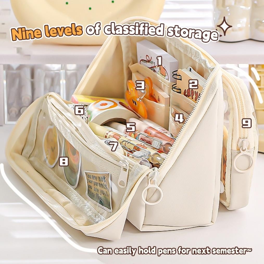 

Wd-54 [Cod] Kotak Pensil Kapasitas Besar Tas Penyimpanan Alat Tulis Portabel Tempat Pena Desain Tahan Lama Perlengkapan Sekolah Untuk Siswa Wd-54