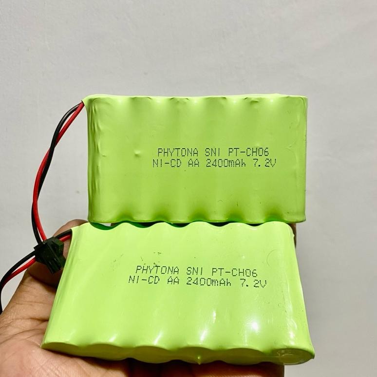 Baterai Cas Phytona NI-CD AA 2400mAh 7.2V , Mobil Drift Cadangan Baterai
