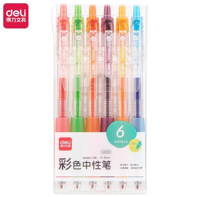 

Termurah Deli Pulpen Gel / Gel Pen 12 Warna SA50X