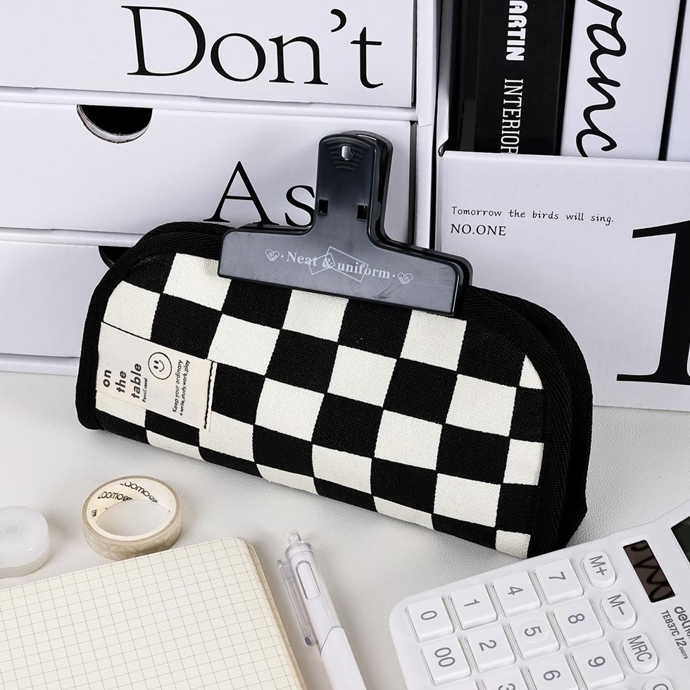 

Sa-324 [Cod] Kotak Pensil Hitam Putih Kawaii Kapasitas Besar Tas Pena Kanvas Fashion Estetika Kotak Alat Tulis Untuk Anak Perempuan Perlengkapan Sekolah Sa-324