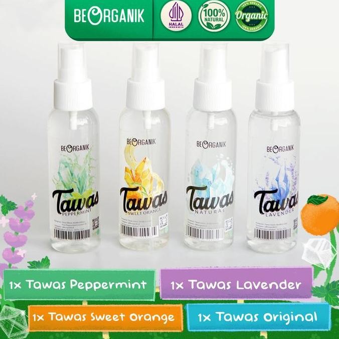 

PROMO TAWAS SPRAY BEORGANIK ALL VARIANT - NATURAL DEODORANT PACKAGE ISI 4PCS
