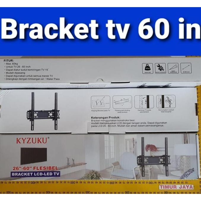 Baru KYUZU Tv LCD Bracket Braket Tv LED 26 - 55 inchi besar big