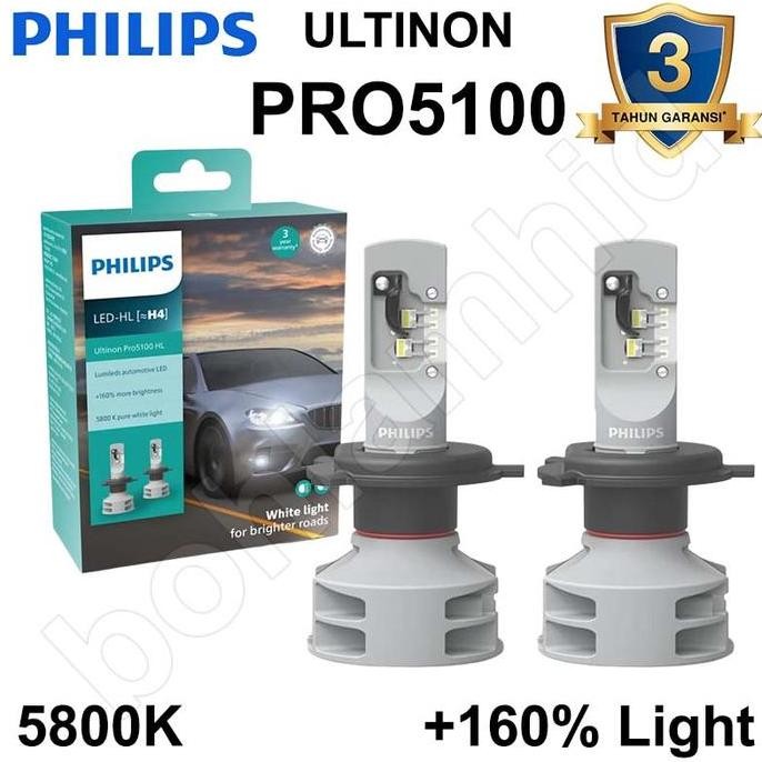 Lampu Led Philips Ultinon H4 Hi/Lo Pro5000 Pro 5000 Headlamp