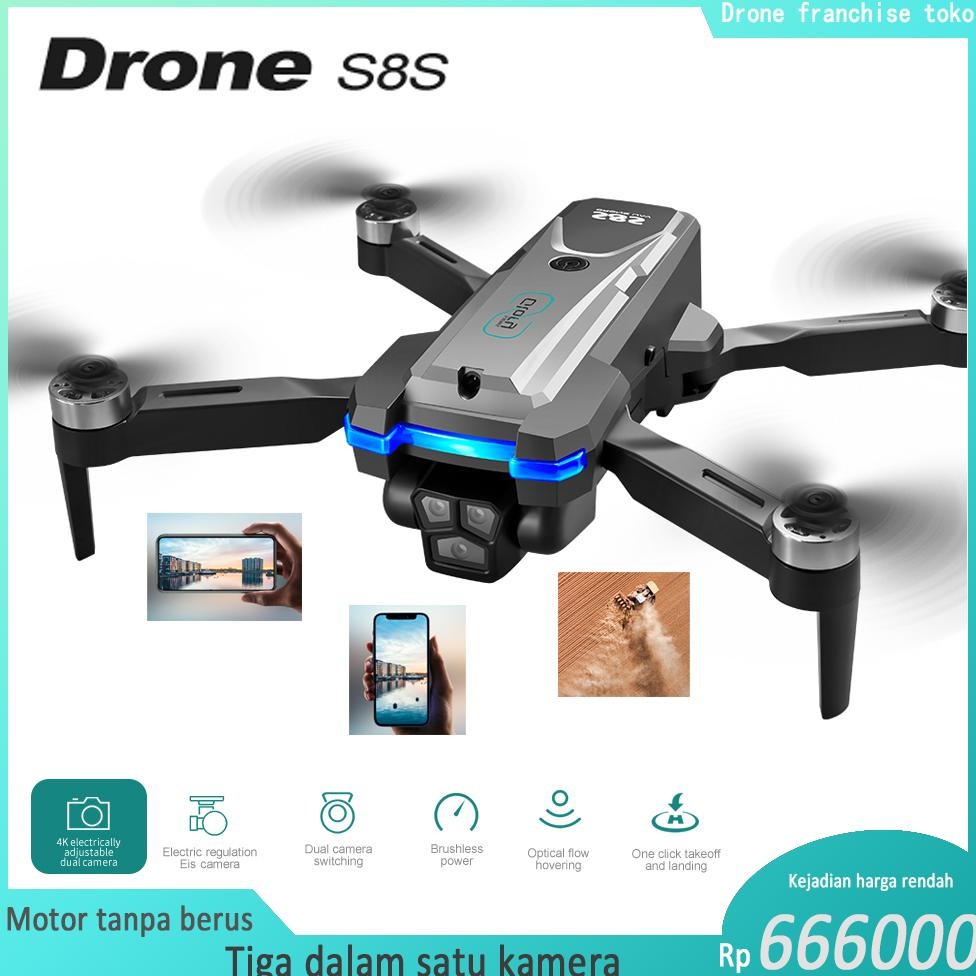 Baru dilancarkanDrone S8S, tiga dalam satu kamera, motor tanpa berus, tahap perlawanan angin luar ti