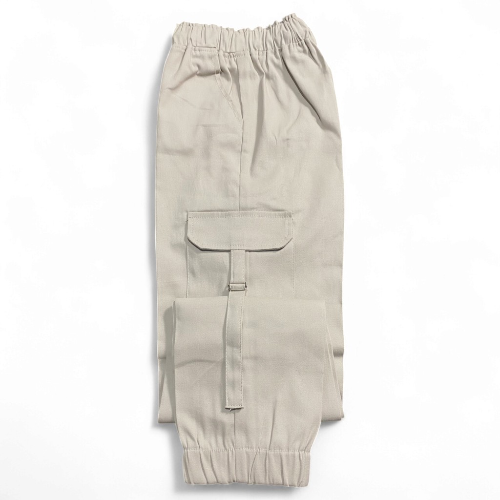 Celana Cargo Jogger Wanita Jumbo Bahan Twill Combed Melar
