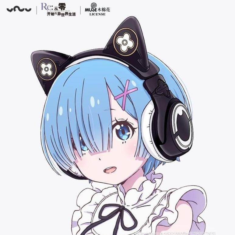 YOWU Cute cat Bluetooth headphone Anime jepang : Life in a different world from zero