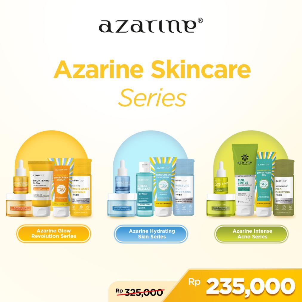 READY STOCK Azarine Skincare Series [5 PCS] Paket Lengkap Skincare BEST SELLER Mencerahkan Mengatasi