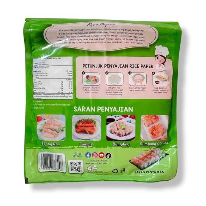 

HIW Rice Paper Kulit Lumpia Bulat 20 Lembar 200gr Java Super Food Halal