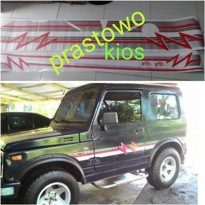 BEBAS ONGKIR - sticker stiker lisbody striping Suzuki katana GX tahun 90 Blitz new