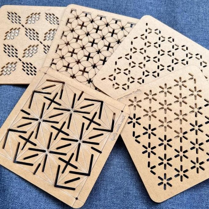 

BEBAS ONGKIR - Template Sashiko Sulam Tangan Benang Patchwork Quilting Sulam Jahit Tangan