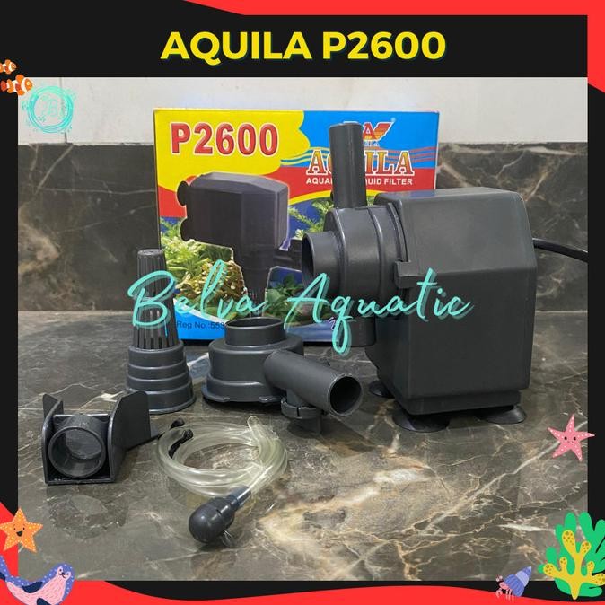 NEW AQUILA 2600 Pompa Celup Pompa Aquarium Pompa Hidroponik Aquila P-2600