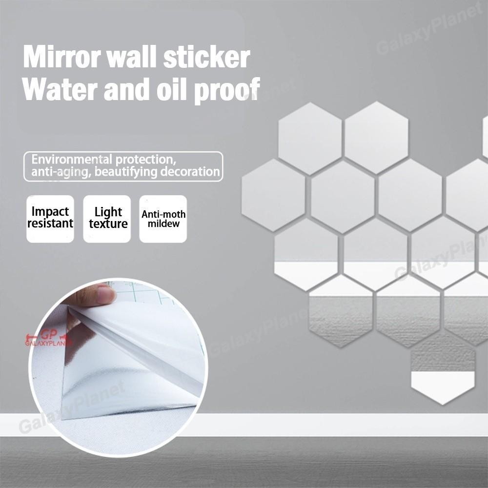 Stiker Cermin Kaca Dinding Akrilik 60*100Cm 50X200Cm Kaca Tempel Anti Pecah Mirror Wallpaper Termura