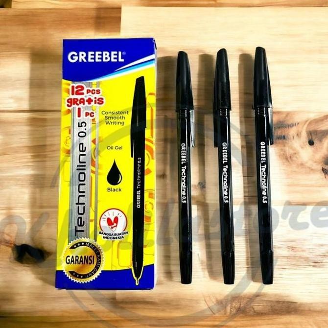 

(13 pcs) Pulpen Greebel Technoline 0.5 isi 12+1 pcs Termurah