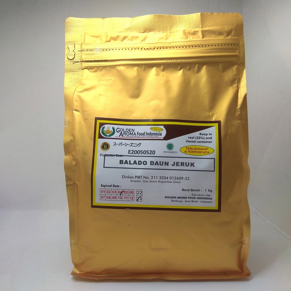 

BUMBU TABUR 1 KG RASA BALADO DAUN JERUK UNTUK ANEKA SNACK, SHIHLIN, KENTANG CRISPY DLL HALAL MUI