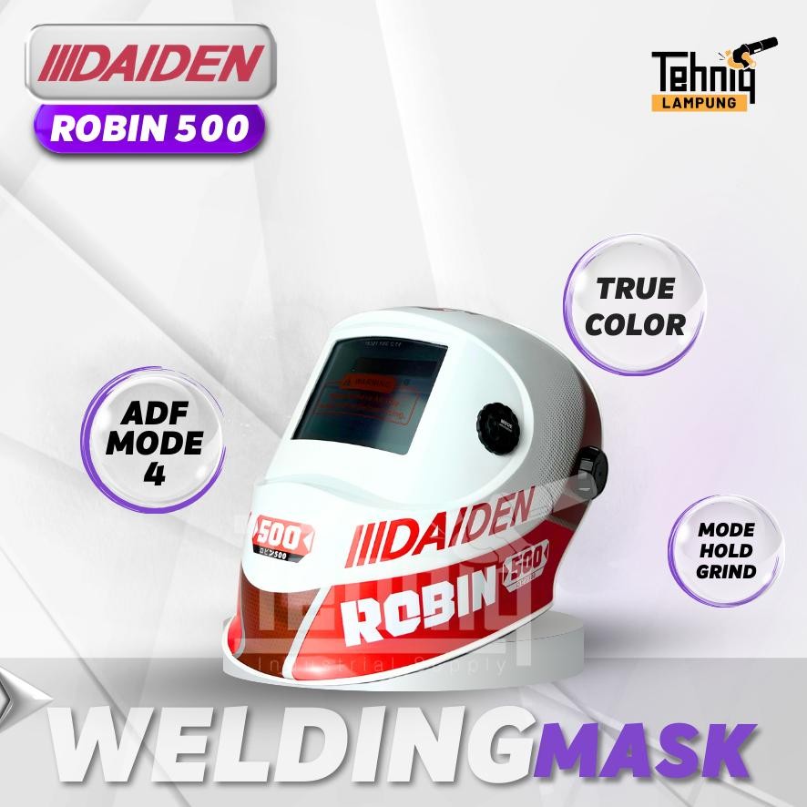 Terlaris Daiden Robin 500 Helm Las Otomatis | Topeng Las Auto Dark Daiden Robin 500 | Kedok Las Otom