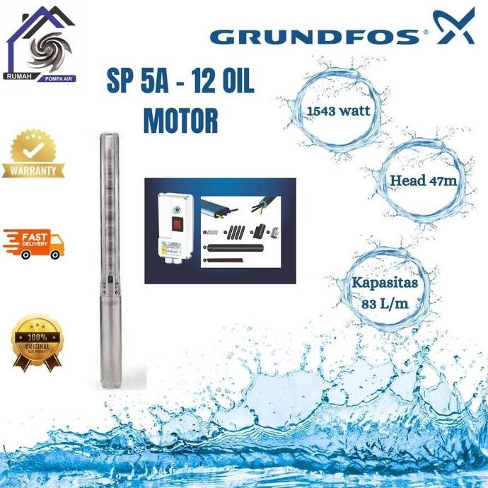 Grundfos SP 5A-12 Oil Motor / Pompa Grundfos SP 5A-12 / Pompa Air