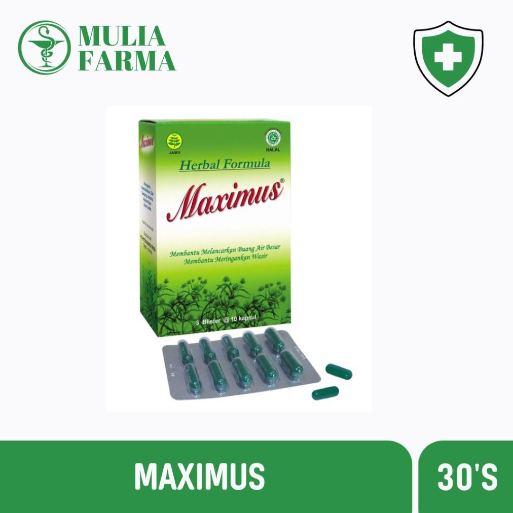 Ready Maximus 30 Kapsul / Perlancar Bab / Herbal / Wasir / Sembelit / Susah Bab / Bab Lancar