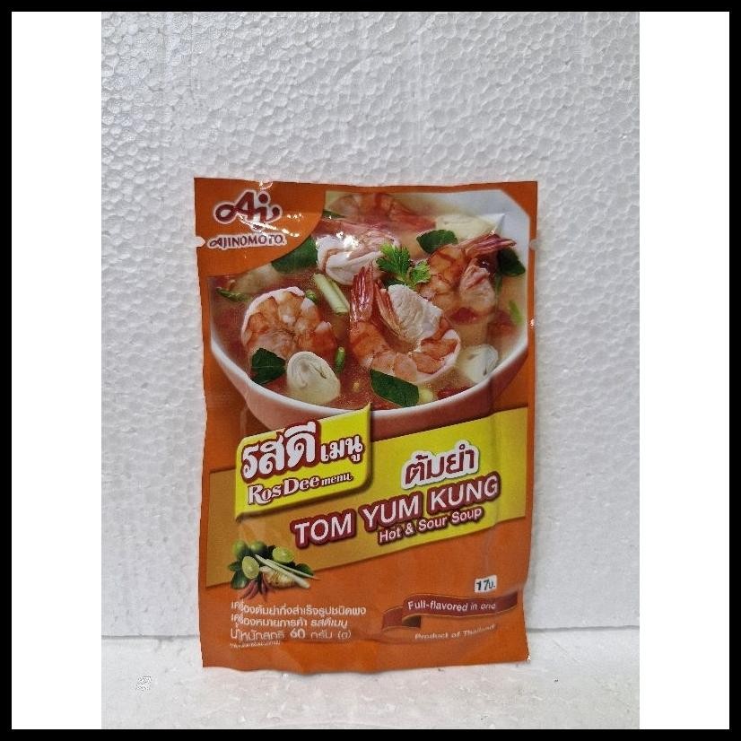 

AJINOMOTO ROSDEE BUMBU MASAK THAILAND PALO/KA PRAO/LAAB/TOM YUM KUNG/ROASTED RED PORK