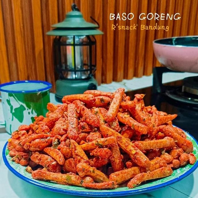 

HIW Basreng viral extra pedas daun jeruk stik 1kg Snacks Goreng